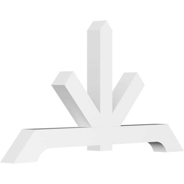 Ekena Millwork Vanguard Architectural Grade PVC Gable Bracket, 84"W x 45 1/2"H x 6"D x 6"F, 13/12 Pitch GBP084X46X0606VAN00 - main